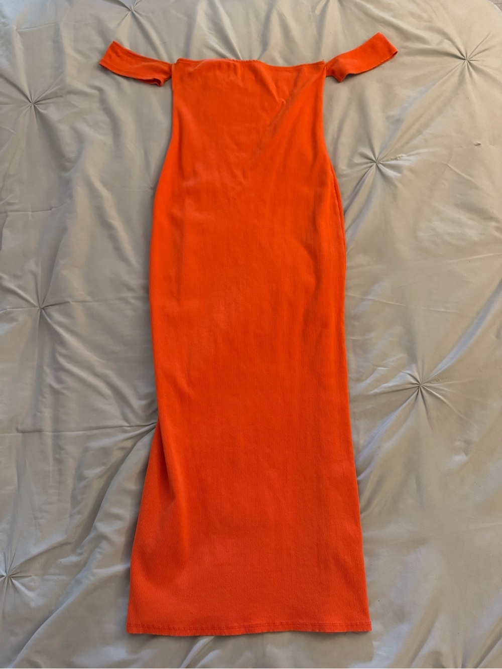 Urban Outfitters Off-Shoulder Orange Bodycon Dress